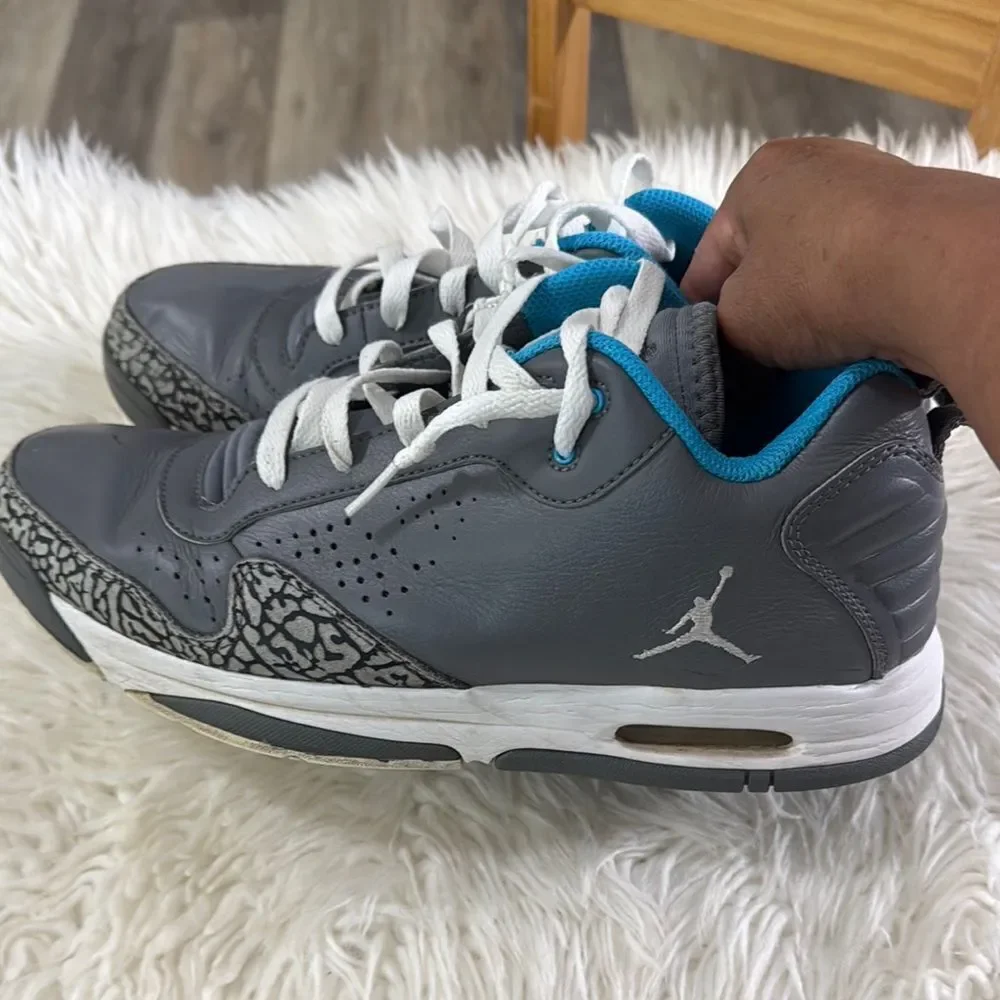 Jordan Gray and Blue Sneakers Size 10.5